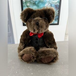 Hallmark Brown Plush Bear with Plaid Vest